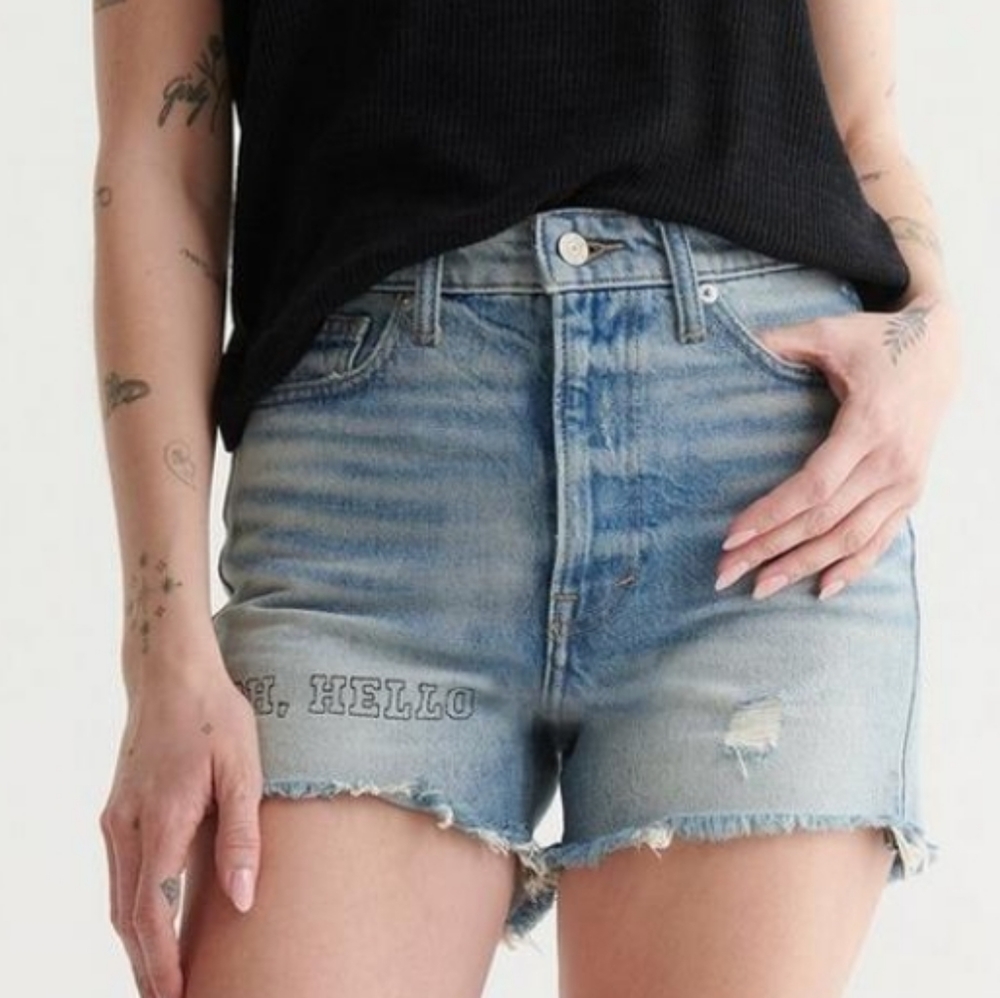 Lucky Brand Patch High Rise Denim Shorts - Picture 10 of 10